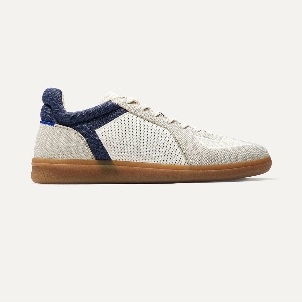 Rothy's Cream and Navy RS01 Sneaker for Men